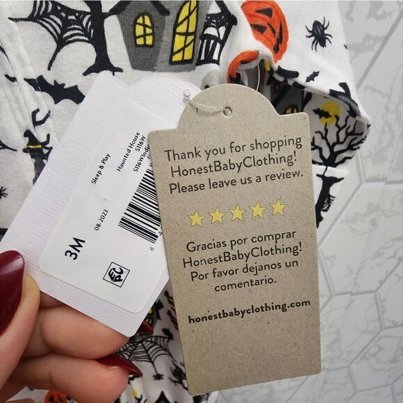 Lot of two Halloween Honest Organic Cotton Footed Pajamas - Picture 14 of 15